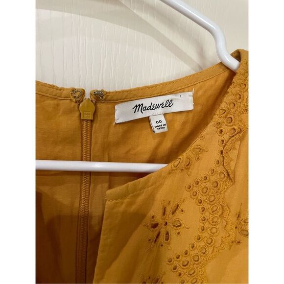 Madewell Eyelet Scalloped Trim Dress Size 00 - Picture 2 of 7